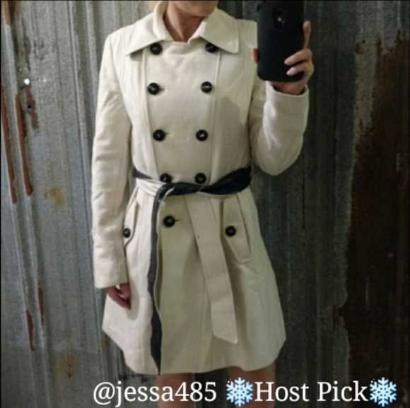 Dkny Jackets & Blazers - DKNY Double Breasted Pea Coat With Belt